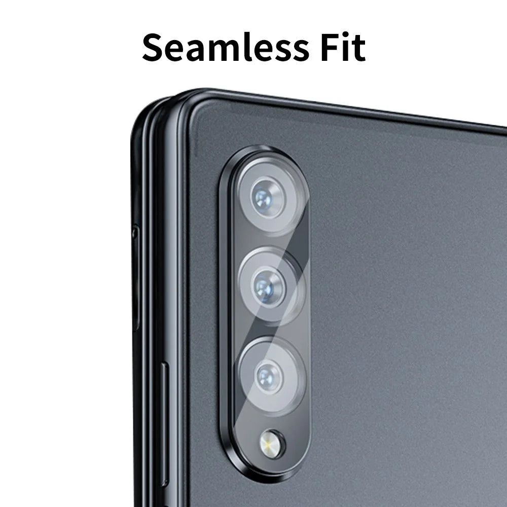 ENKAY HAT PRINCE 2Pcs For Samsung Galaxy Z Fold6 5G Camera Lens Protector Tempered Glass Phone Lens Film - Black - 2