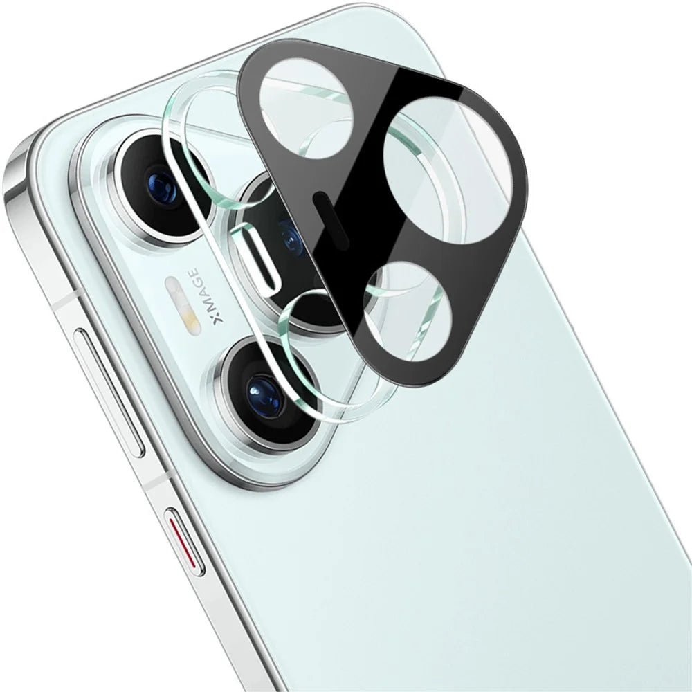 IMAK For Huawei Pura 70 Tempered Glass Camera Lens Film Arc Edge Lens Protector with Lens Cap (Black Version) - 1
