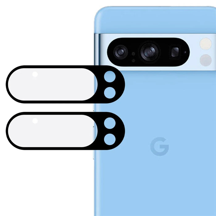 2Pcs for Google Pixel 9 Camera Lens Protector Silk Printing Tempered Glass Lens Film 3D Arc Edge - 1