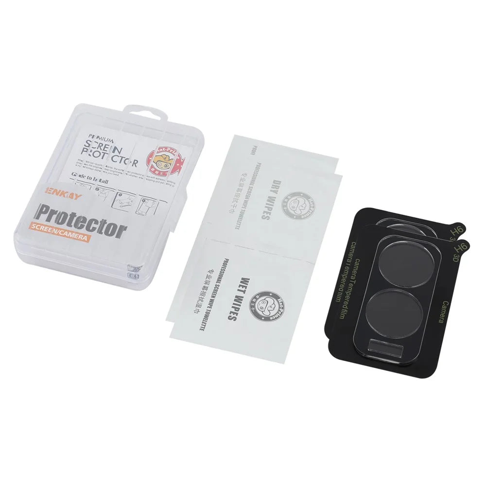 ENKAY HAT PRINCE 2Pcs for Oppo A2x 5G Accessories Camera Lens Protector Anti-Scratch High Aluminum-Silicon Glass Rear Lens Film - 5