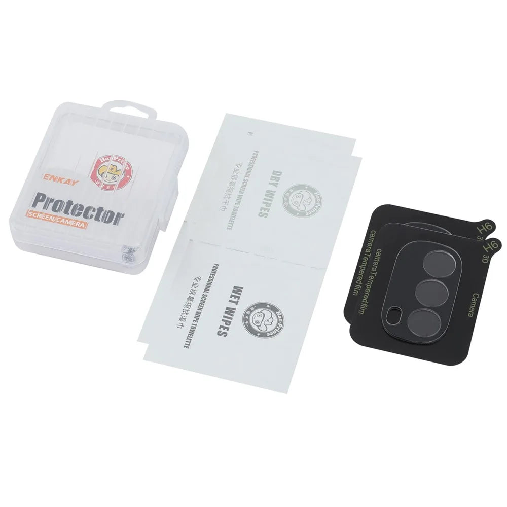 ENKAY HAT PRINCE 2Pcs for Motorola Moto G82 5G Camera Lens Protector Full Glue High Aluminum-Silicon Glass Lens Film - 5