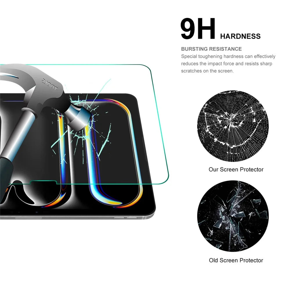 ENKAY HAT PRINCE 2Pcs For iPad Pro 11 (2025) / 11 (2024) Screen Protector Full Coverage High Aluminium-Silicon Glass Film 9H Hardness - 4