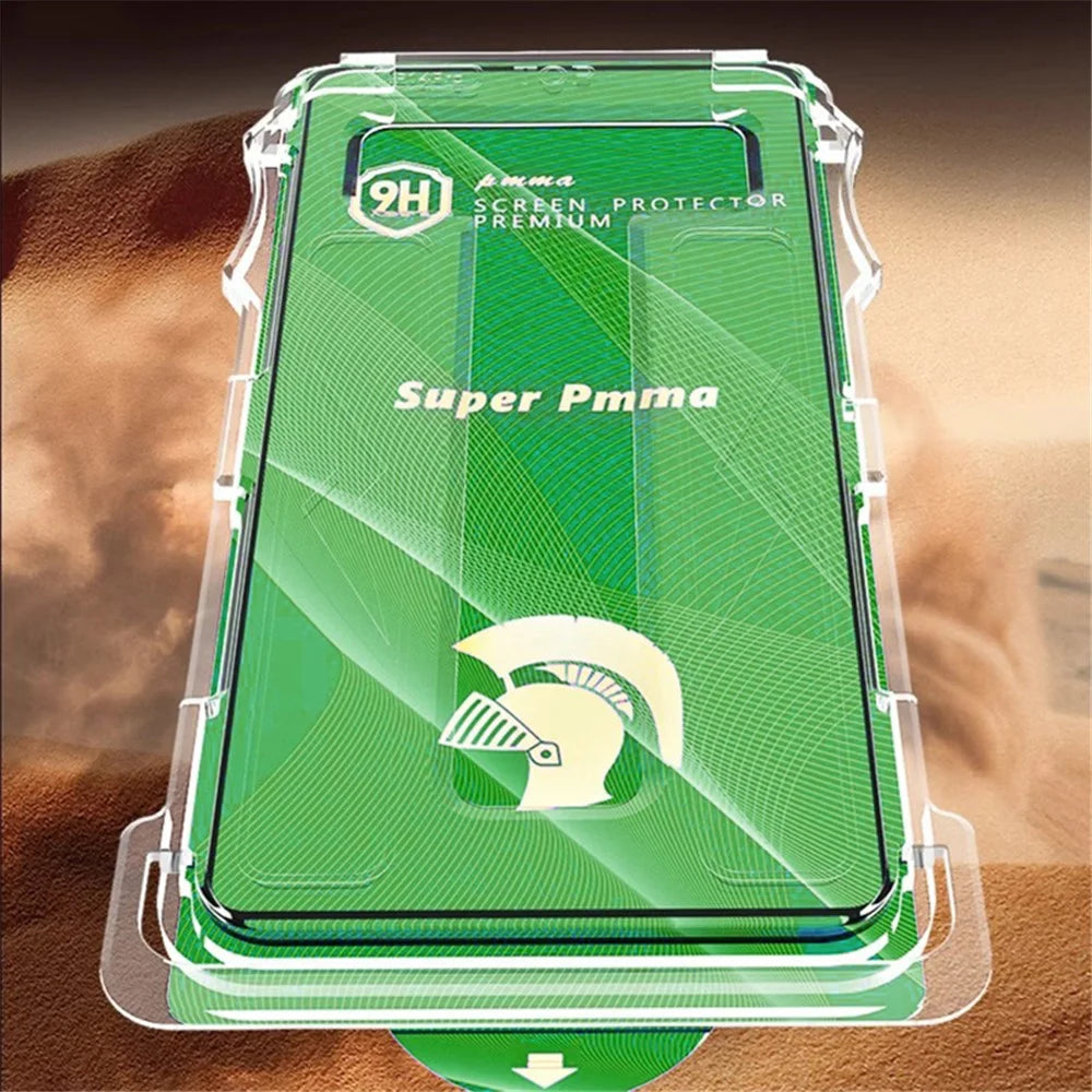 For iPhone 14 Pro Max / 15 Plus Screen Protector with Auxiliary Tool Matte Anti-Fingerprint PET Film - 3