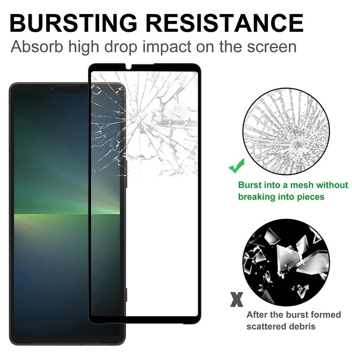 For Sony Xperia 10 VI Screen Protector Full Glue Anti-Explosion Black Edge AGC Glass Film - 4