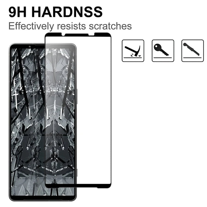 For Sony Xperia 1 VI Screen Protector Black Edge AGC Glass HD Clear Screen Film - 3