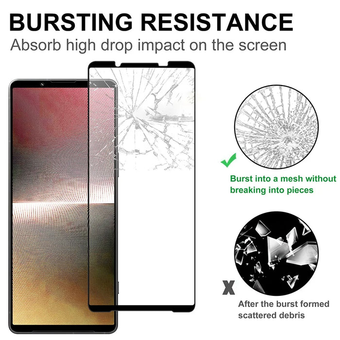 For Sony Xperia 1 VI Screen Protector Black Edge AGC Glass HD Clear Screen Film - 4