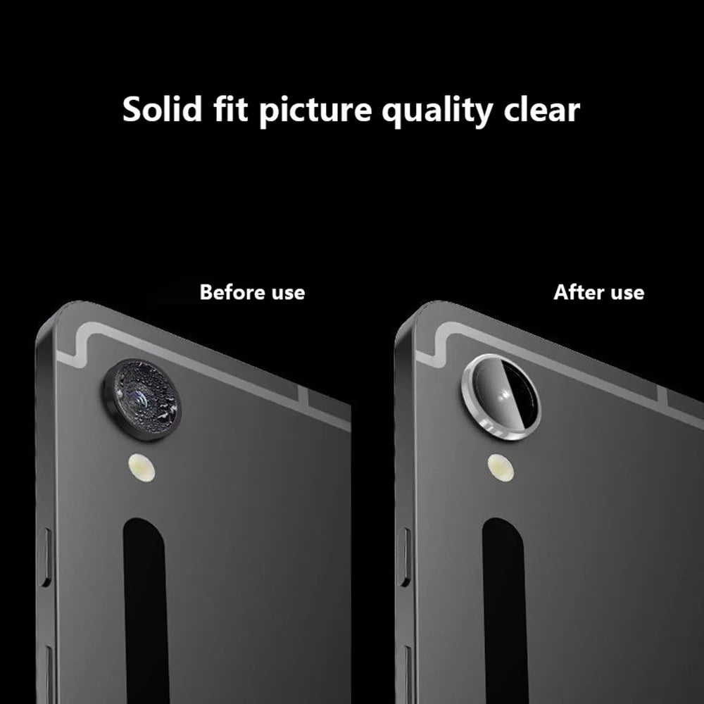 For Samsung Galaxy Tab S9 Camera Lens Protector Metal Frame Tempered Glass Clear Lens Film, Colorful - 3