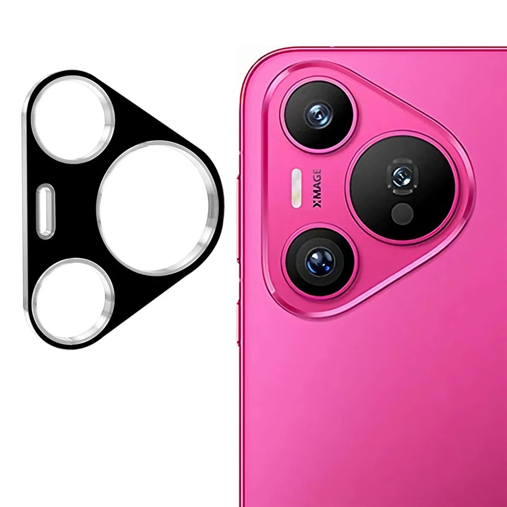ENKAY HAT PRINCE For Huawei Pura 70 Camera Lens Protector 0.2mm Ultra-Thin Integrated Lens Cover - Black - 1