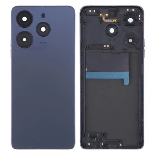 For TECNO Spark 10 Pro KI7 Back Battery Housing Cover with Camera Ring Lens Cover Spare Part - Black - 1