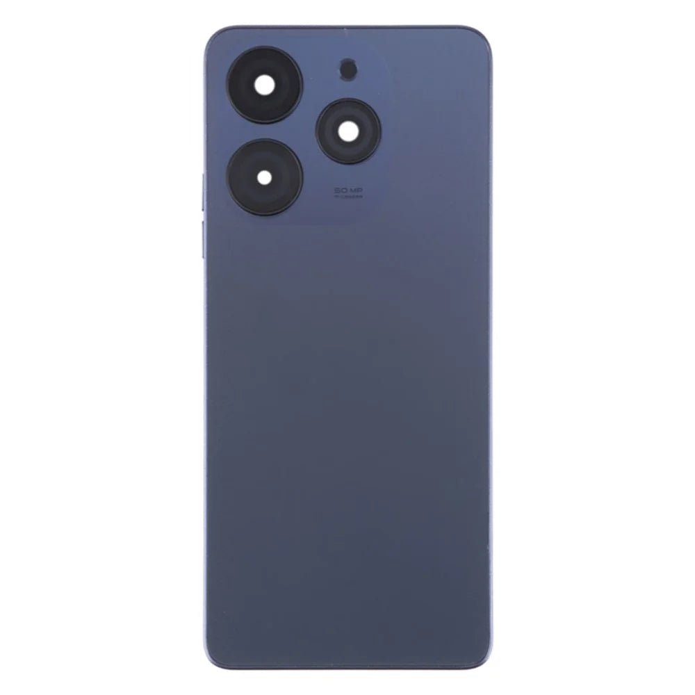 For TECNO Spark 10 Pro KI7 Back Battery Housing Cover with Camera Ring Lens Cover Spare Part - Black - 2