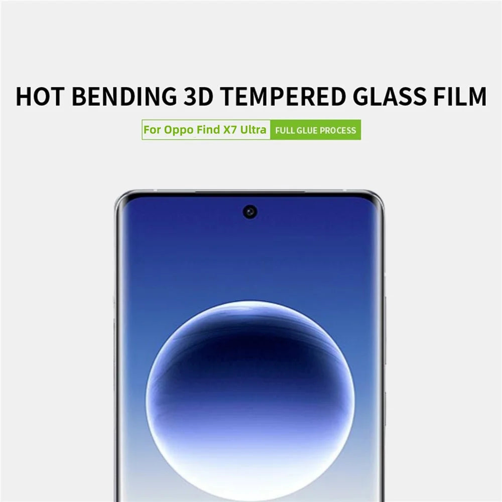 PINWUYO For Oppo Find X7 Ultra Screen Protector 3D Hot Bending Fingerprint-Free Tempered Glass Film - 4