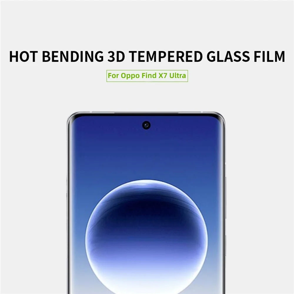 MOFI For Oppo Find X7 Ultra Screen Protector 3D Curved Hot Bending Full Glue Screen Film - 4