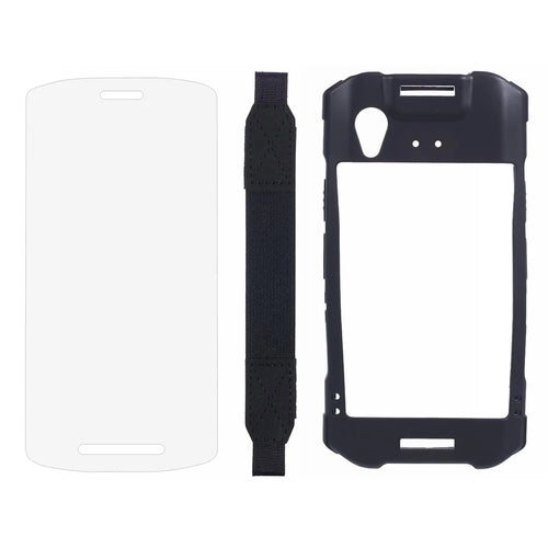 For Zebra TC21 / TC26 Barcode Scanner Tempered Film + Hand Strap + Protective Case - 1