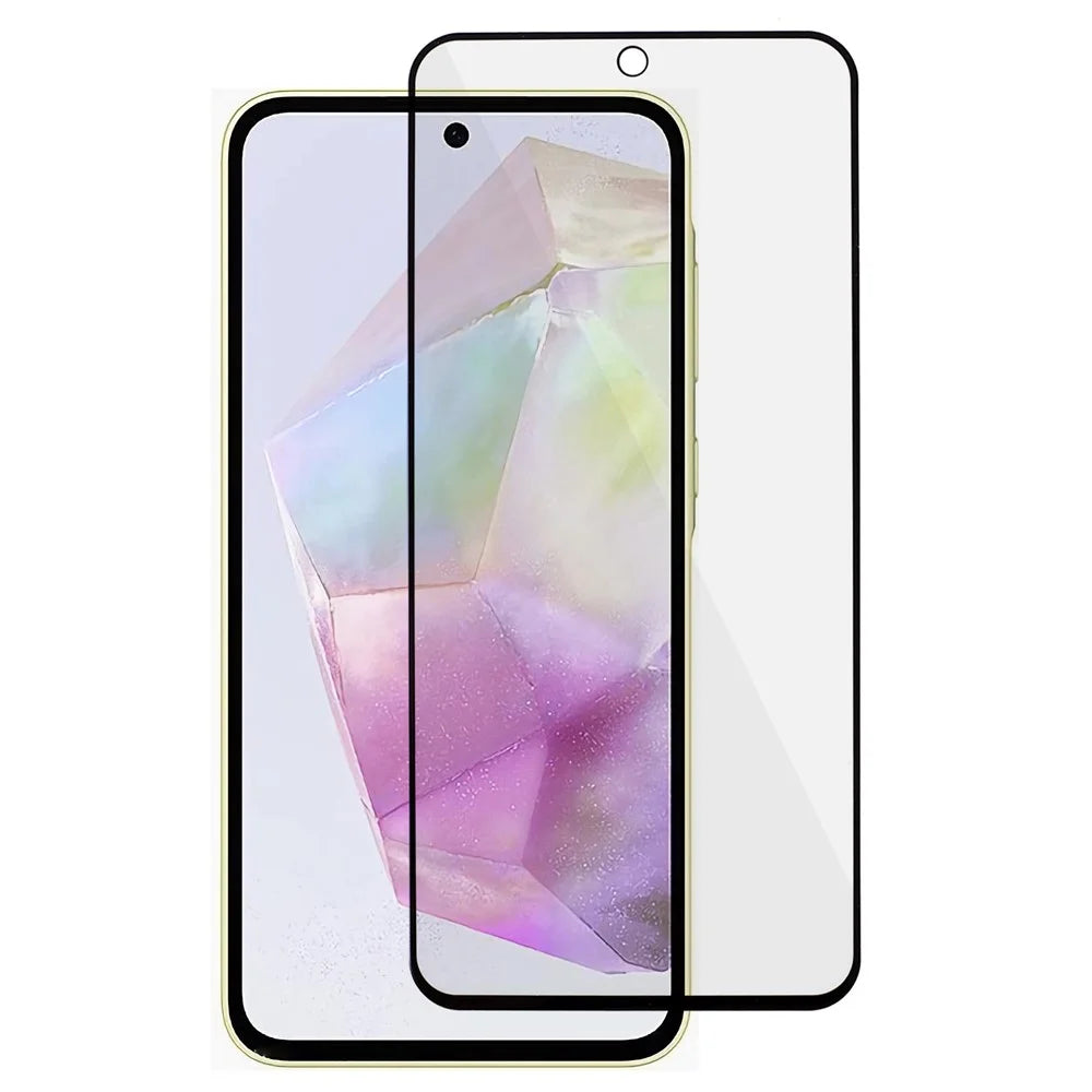 For Samsung Galaxy M35 5G / A35 5G / A55 5G Screen Protector Black Edge Matte Anti-Fingerprint Tempered Glass Film - 1