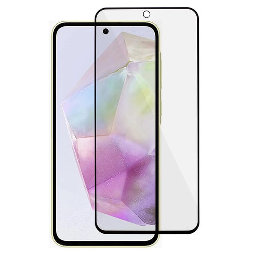 For Samsung Galaxy M35 5G / A35 5G / A55 5G Screen Protector Black Edge Matte Anti-Fingerprint Tempered Glass Film - 1