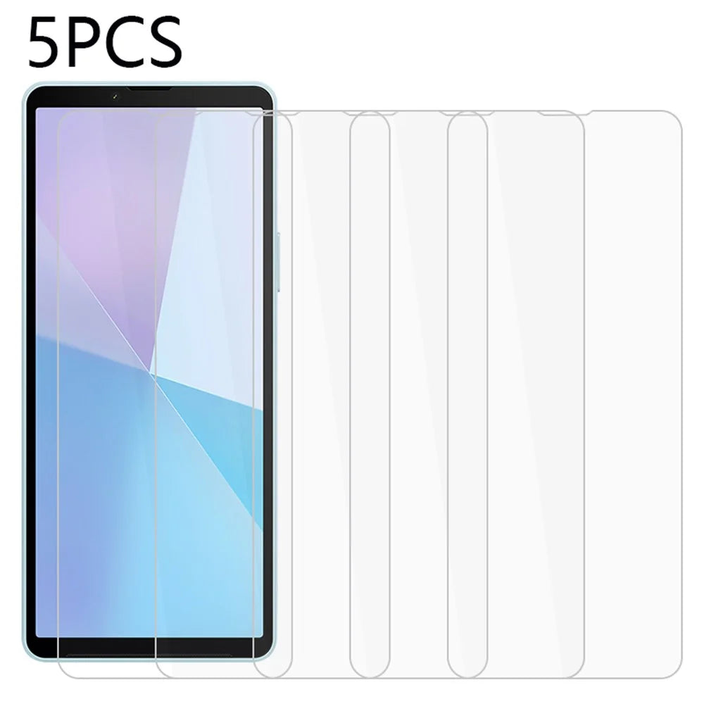 5PCS For Sony Xperia 10 VI Screen Protector Tempered Glass Film No Bubble Case Friendly 2.5D - 1
