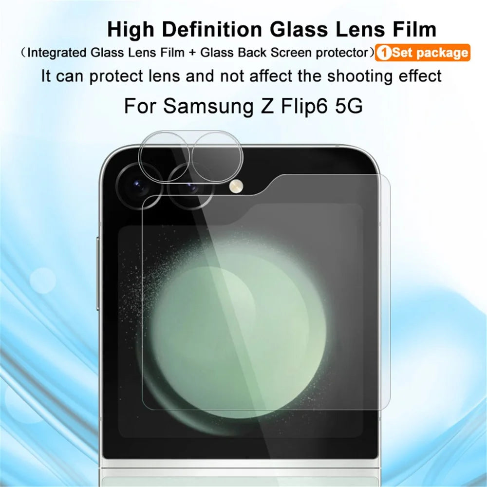 IMAK For Samsung Galaxy Z Flip6 5G Tempered Glass Camera Lens Protector with Rear Small Screen Film Set - 2