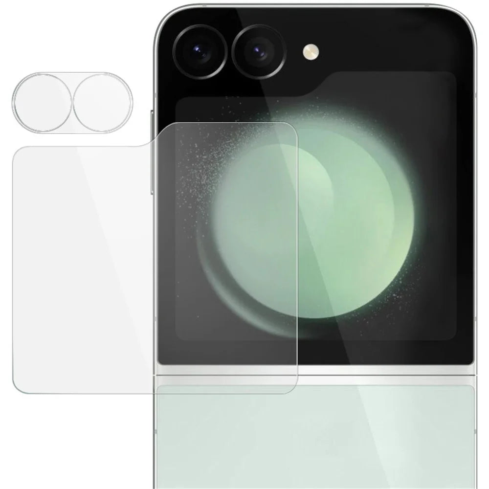 IMAK For Samsung Galaxy Z Flip6 5G Tempered Glass Camera Lens Protector with Rear Small Screen Film Set - 3