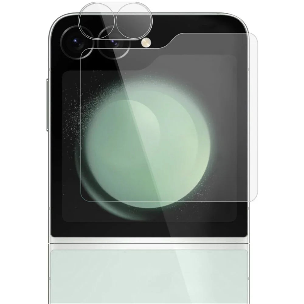 IMAK For Samsung Galaxy Z Flip6 5G Tempered Glass Camera Lens Protector with Rear Small Screen Film Set - 5