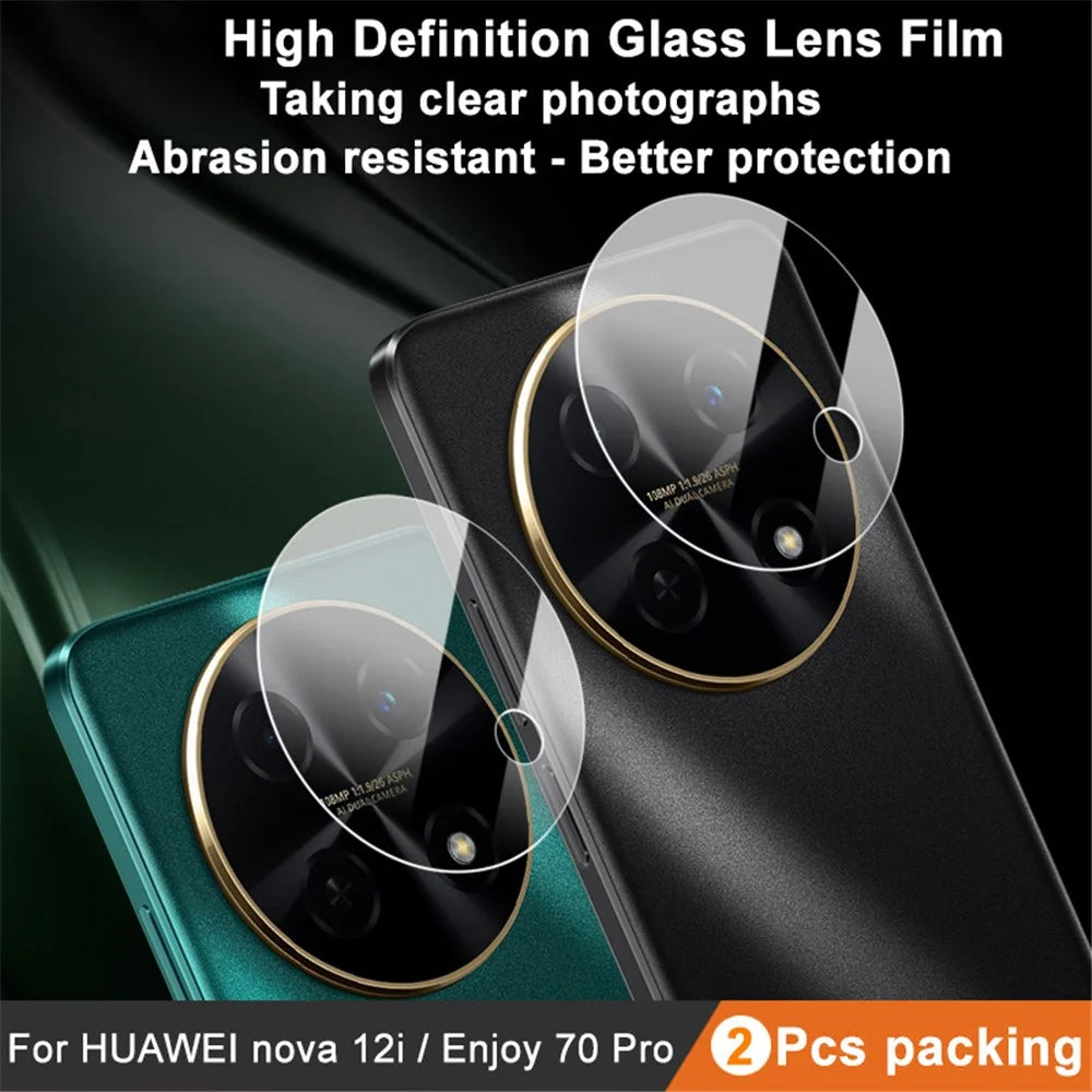 IMAK 2Pcs  /  Set for Huawei Nova 12i 4G / Huawei Enjoy 70 Pro Rear Lens Protector Clear Tempered Glass Camera Lens Film - 2