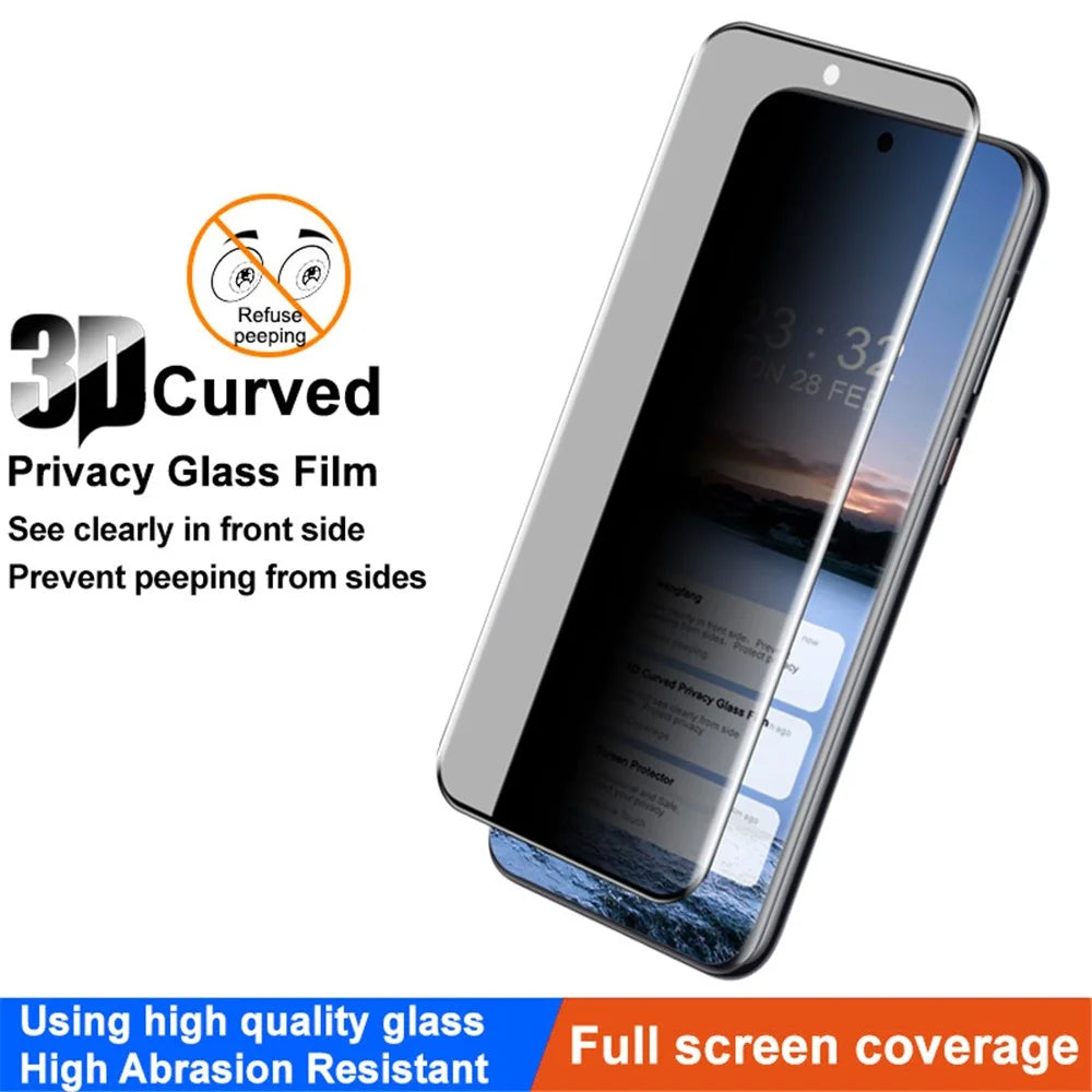 IMAK For Huawei Pura 70 Pro / Pura 70 Pro+ Privacy Screen Protector 3D Curved Shatterproof Tempered Glass Film - 2