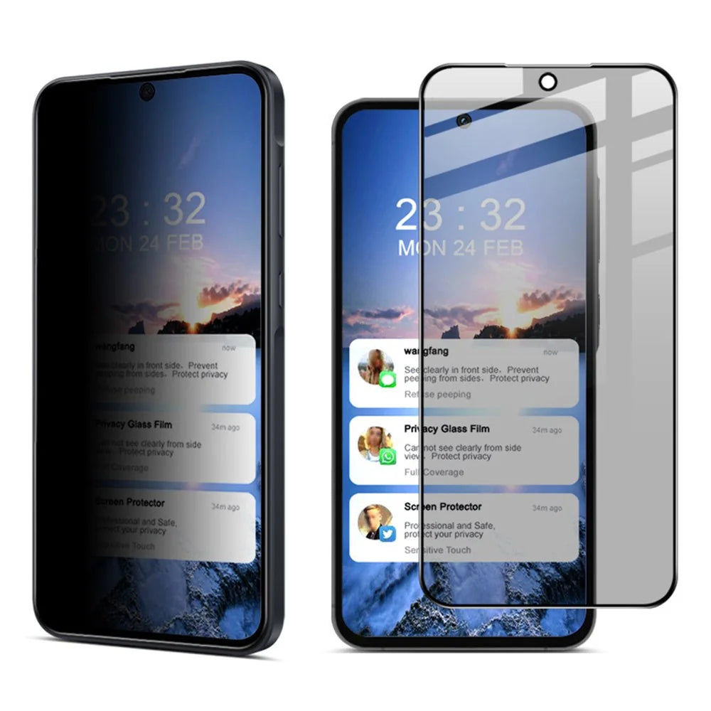 IMAK For Samsung Galaxy A35 5G / A55 5G Tempered Glass Screen Protector Full Glue Anti-Spy Screen Film - 1