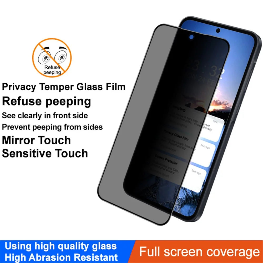 IMAK For Samsung Galaxy A35 5G / A55 5G Tempered Glass Screen Protector Full Glue Anti-Spy Screen Film - 2