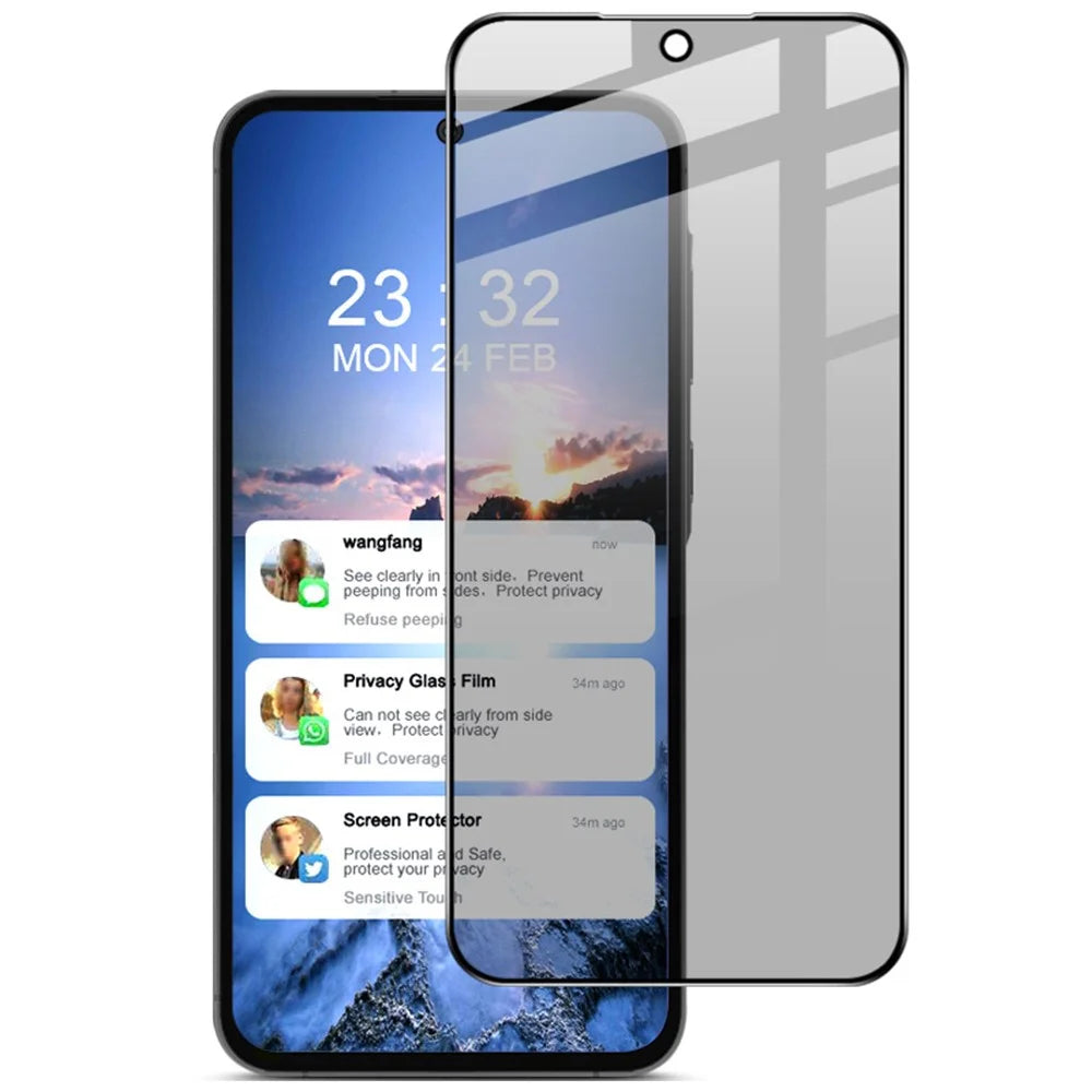 IMAK For Samsung Galaxy A35 5G / A55 5G Tempered Glass Screen Protector Full Glue Anti-Spy Screen Film - 4