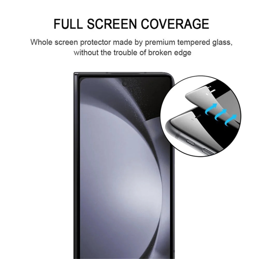 For Samsung Galaxy Z Fold6 5G Front Tempered Glass Screen Protector Full Cover Full Glue Silk Printing Clear Film - 3