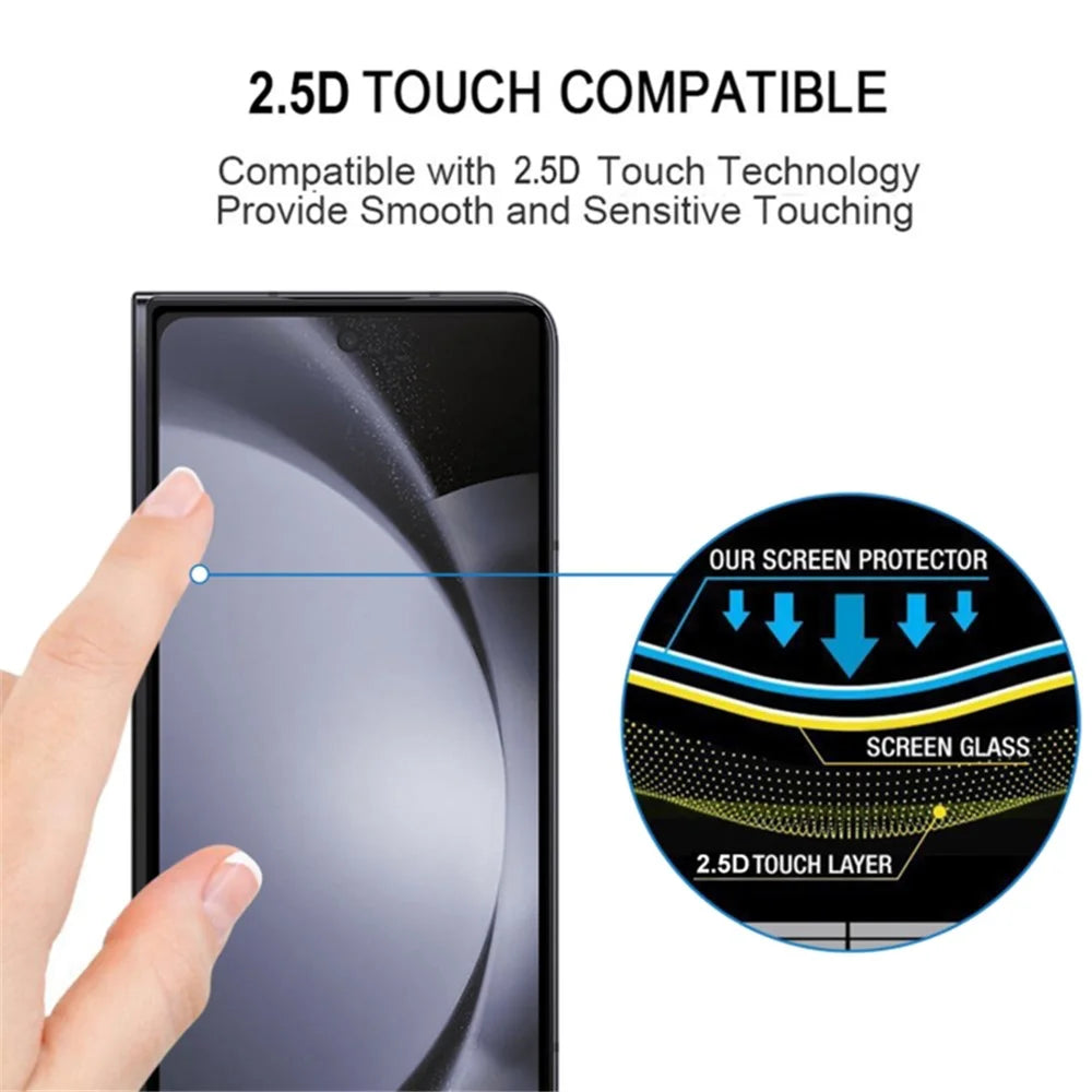 For Samsung Galaxy Z Fold6 5G Front Tempered Glass Screen Protector Full Cover Full Glue Silk Printing Clear Film - 5