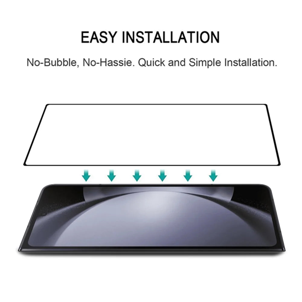 For Samsung Galaxy Z Fold6 5G Front Tempered Glass Screen Protector Full Cover Full Glue Silk Printing Clear Film - 7