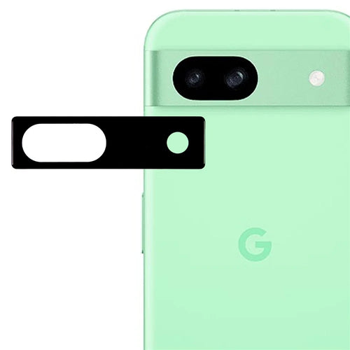For Google Pixel 8a Camera Lens Protector Ultra Clear Tempered Glass Lens Film - Silk Printing Black - 1