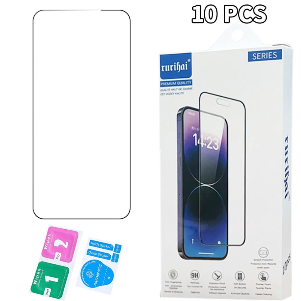 RURIHAI 10Pcs For vivo Y200 GT 5G Screen Protector Shatterproof High Aluminum-Silicon Glass Film Bubble Free - 6