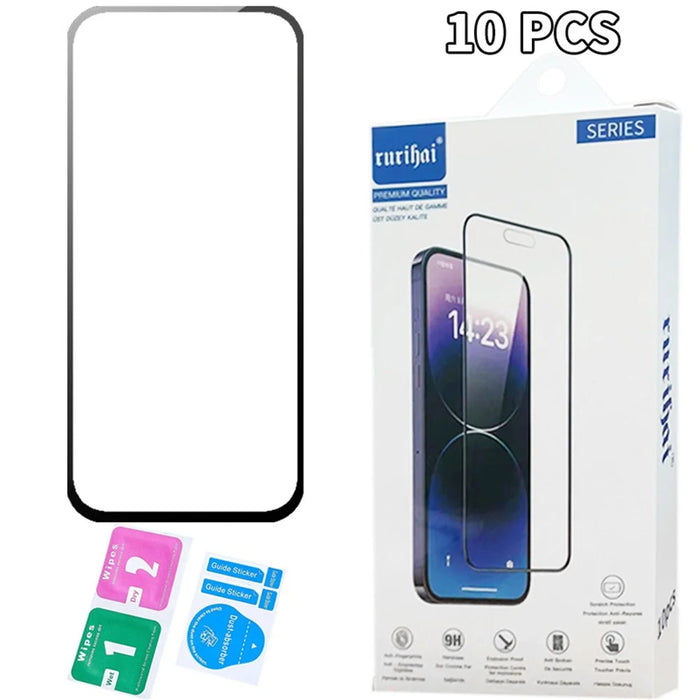 RURIHAI 10Pcs For Google Pixel 8a Clear Screen Protector Bubble Free High Aluminum-Silicon Glass Film - 6
