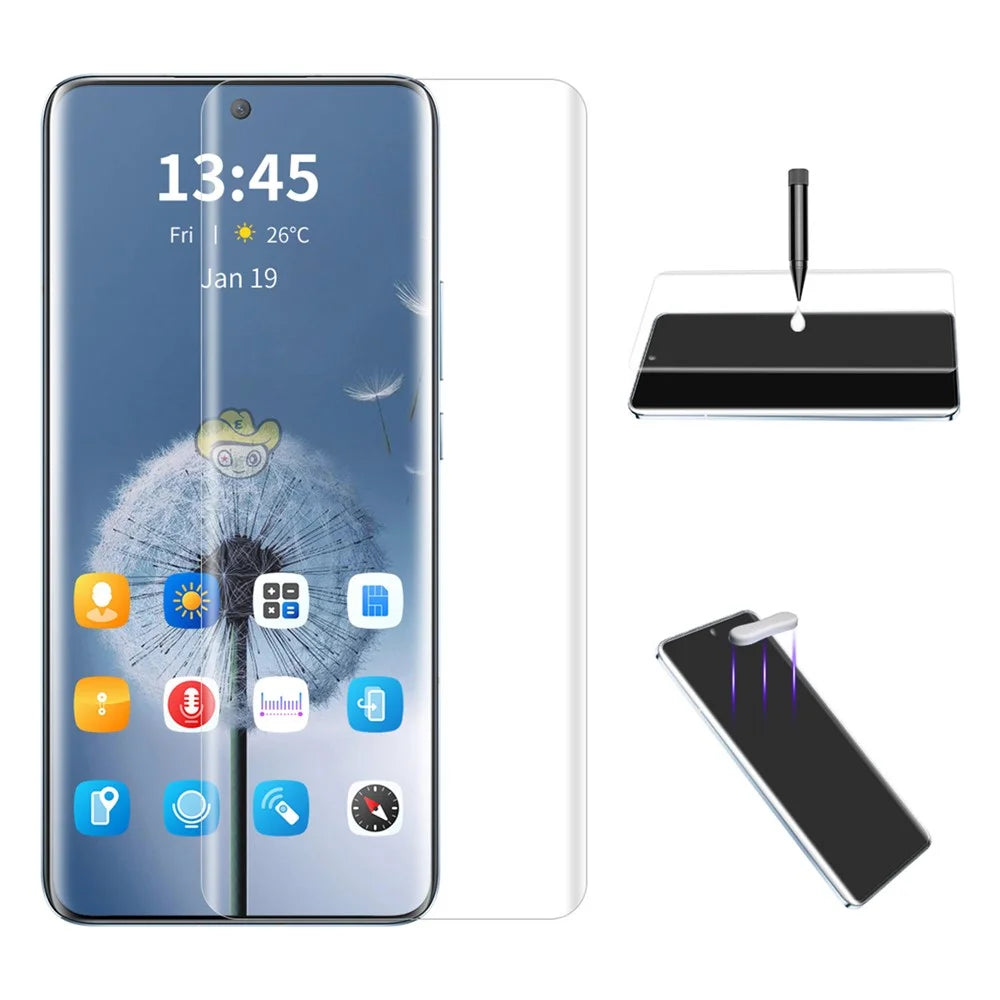 ENKAY HAT PRINCE For Realme GT5 Pro 5G Screen Protector Full Glue UV Liquid Curved Film, Support Fingerprint Unlock - 1
