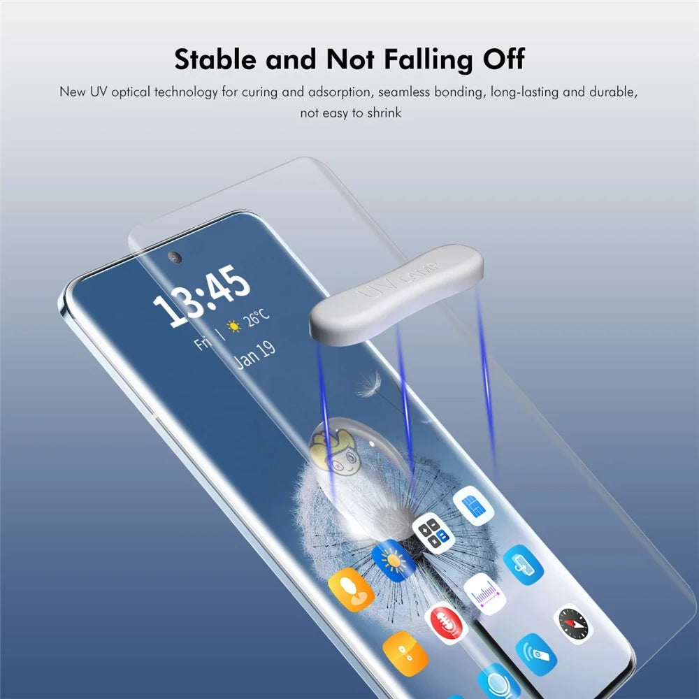 ENKAY HAT PRINCE 2Pcs For vivo X90 Pro+ 5G Screen Protector UV Full Glue Curved Sensitive Touch Film, Support Fingerprint Unlock - 3
