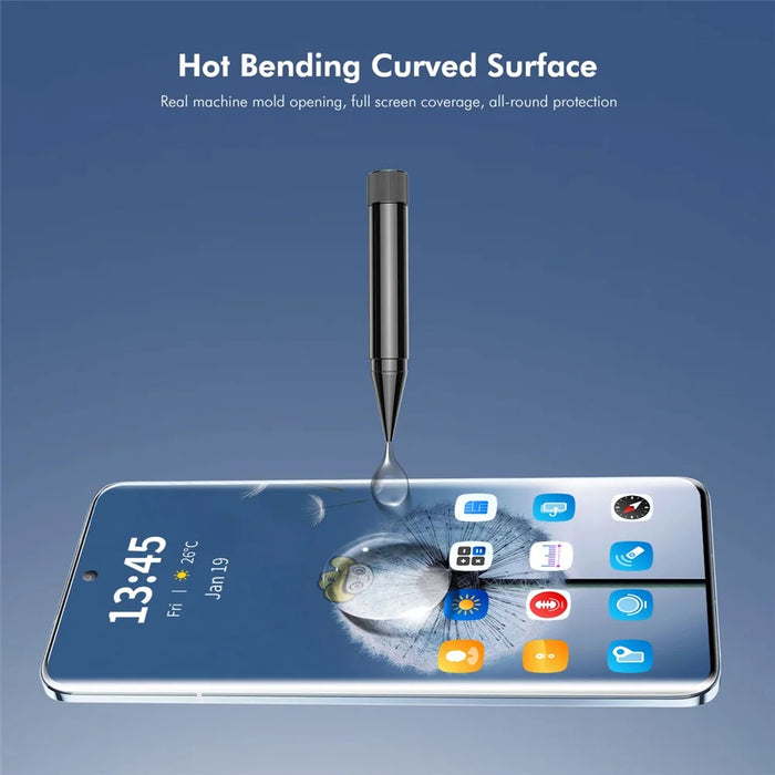 ENKAY HAT PRINCE 2Pcs For Huawei P50 Pro 4G Curved Screen Protector UV Liquid Anti-Explosion Film Support Fingerprint Unlock - 2