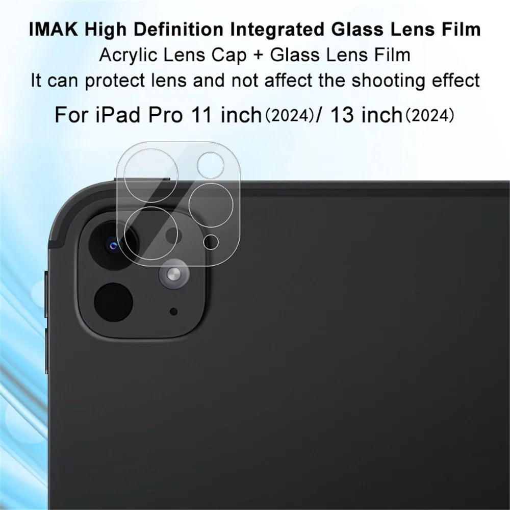 IMAK For iPad Pro 11 (2024) / Pro 13 (2024) Camera Lens Protector Integrated Tempered Glass + Acrylic Lens Cap Lens Film - 3