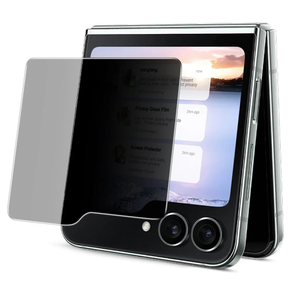 IMAK For Samsung Galaxy Z Flip7 FE 5G / Z Flip6 5G Small Screen Protector Anti-Peeping Tempered Glass Front Film - 3