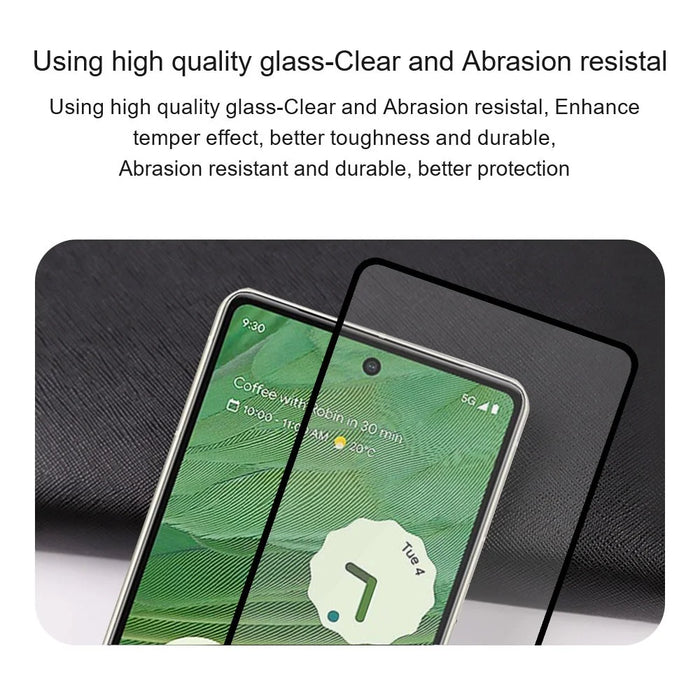 AMORUS 2Pcs For Google Pixel 9 Pro XL Screen Protector Tempered Glass Film Silk Printing Case Friendly - Black - 7