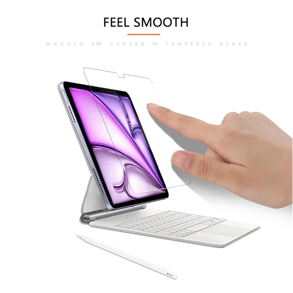 MOCOLO For iPad Air 13 (2026) / (2025) / (2024) Clear Screen Protector Scratch-Resistant Tempered Glass Film - 4