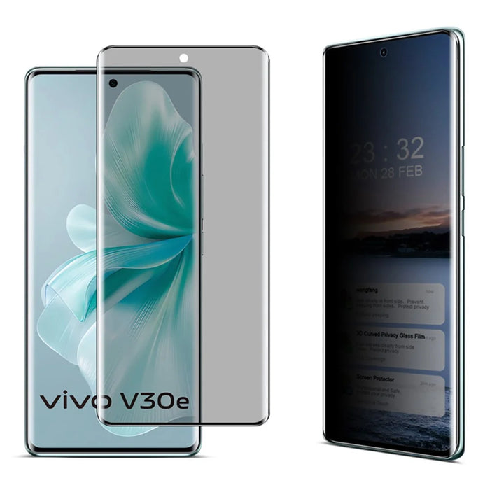 IMAK For vivo V30e 5G Screen Protector Anti-Peep 3D Curved Tempered Glass Full Film - 1