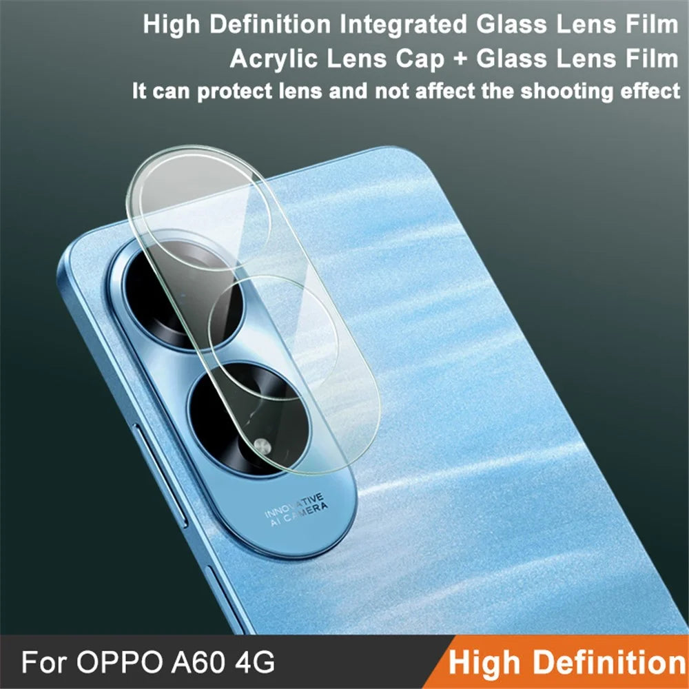IMAK For Oppo A60 4G Tempered Glass Camera Lens Protector + Acrylic Lens Cap - 2
