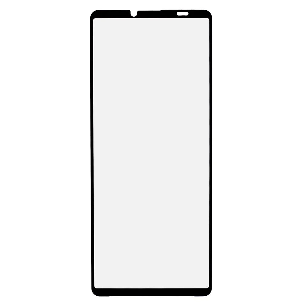 For Sony Xperia 10 VI Tempered Glass Electroplating Anti-Fingerprint Silk Printing Full Glue Screen Protector - 2