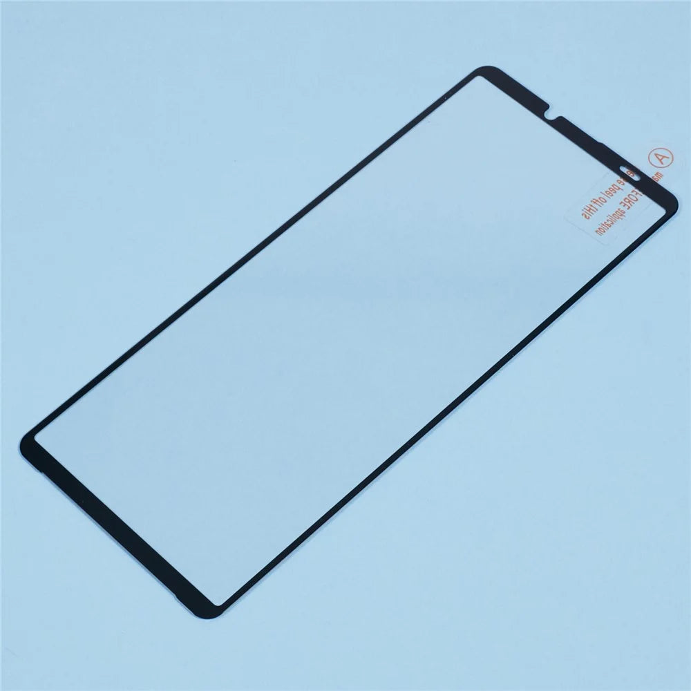 For Sony Xperia 10 VI Tempered Glass Electroplating Anti-Fingerprint Silk Printing Full Glue Screen Protector - 3