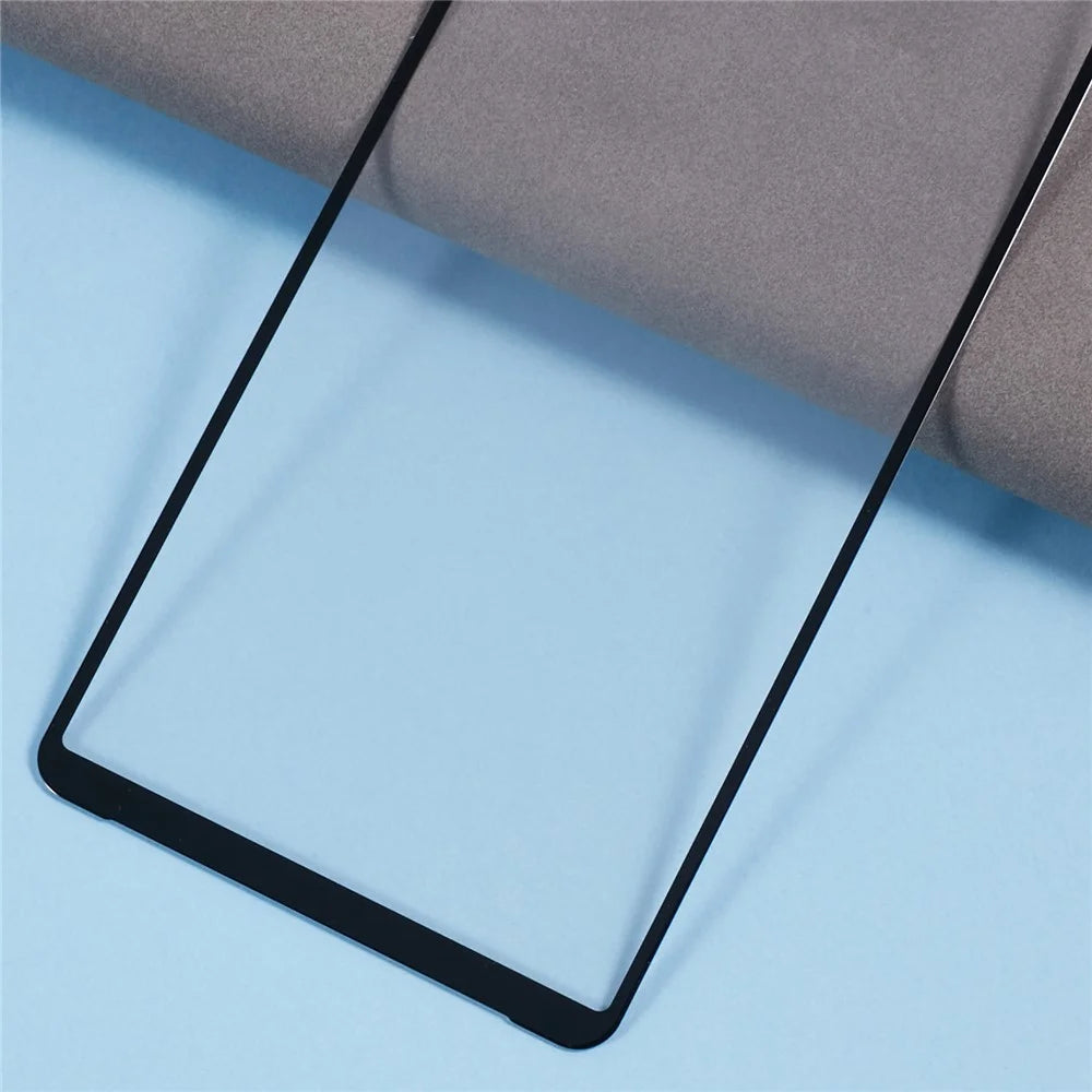 For Sony Xperia 10 VI Tempered Glass Electroplating Anti-Fingerprint Silk Printing Full Glue Screen Protector - 6