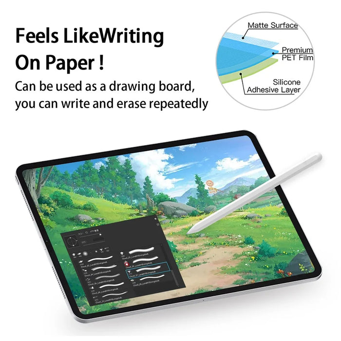 For iPad Air 13 (2026) / (2025) / (2024) Paper-Like Screen Protector Anti-Spy Matte PET Paperfeel Tablet Screen Film - 5