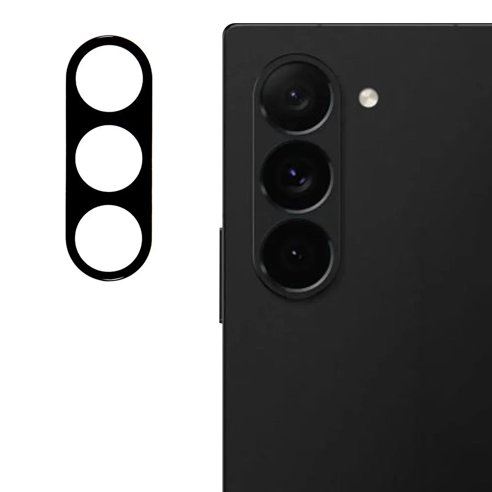 For Samsung Galaxy Z Fold6 5G Tempered Glass Camera Lens Film Anti-Scratch Lens Protector - Black - 1