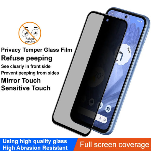 IMAK For Google Pixel 8a Anti-Spy Full Screen Protector Full Glue Tempered Glass Film - 2