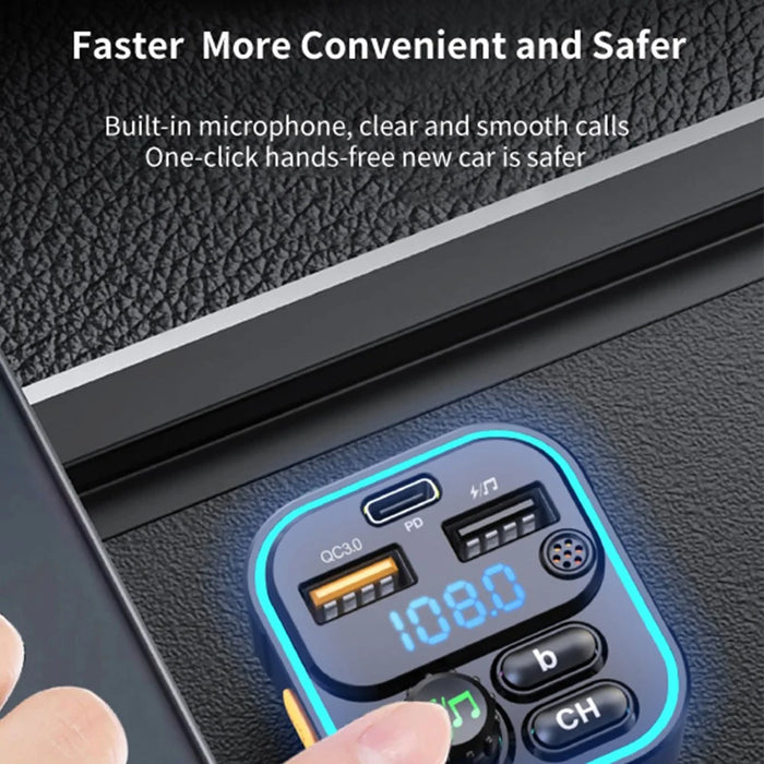 WEKOME WP-C52 Bluetooth-compatible MP3 PD 20W Fast Charging Car Charger - 5